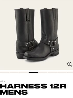 FRYE AND CO. Men's Black Leather Harness Boots*******ISO*******+